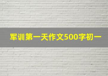 军训第一天作文500字初一