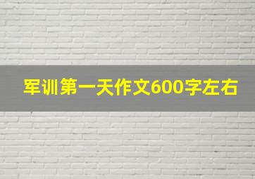 军训第一天作文600字左右