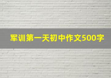 军训第一天初中作文500字