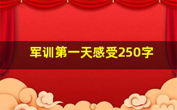 军训第一天感受250字