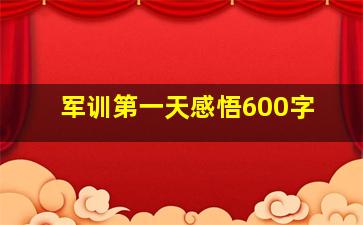 军训第一天感悟600字