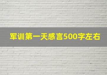 军训第一天感言500字左右