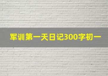 军训第一天日记300字初一