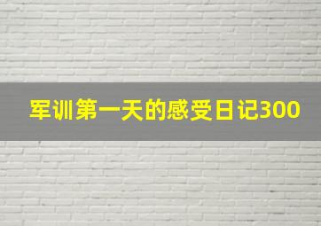 军训第一天的感受日记300