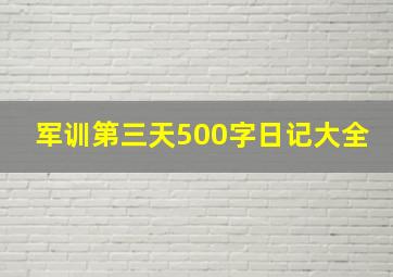 军训第三天500字日记大全