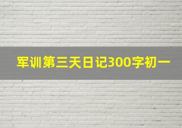 军训第三天日记300字初一