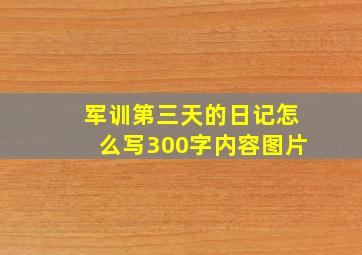 军训第三天的日记怎么写300字内容图片