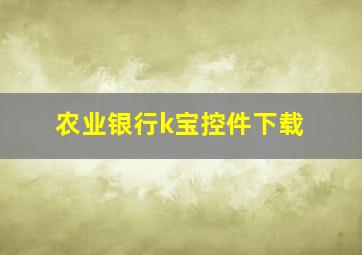 农业银行k宝控件下载