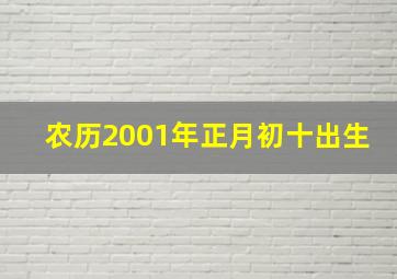 农历2001年正月初十出生