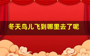 冬天鸟儿飞到哪里去了呢