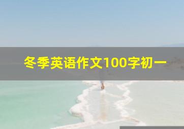 冬季英语作文100字初一