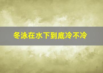 冬泳在水下到底冷不冷