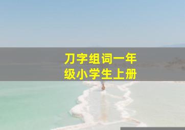 刀字组词一年级小学生上册