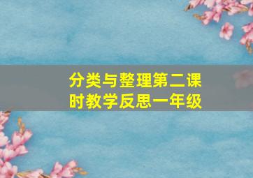 分类与整理第二课时教学反思一年级