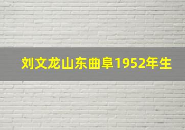 刘文龙山东曲阜1952年生