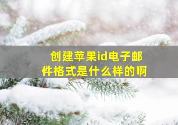 创建苹果id电子邮件格式是什么样的啊