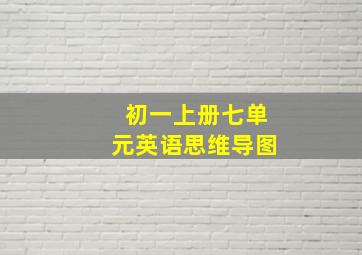 初一上册七单元英语思维导图