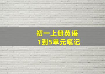 初一上册英语1到5单元笔记