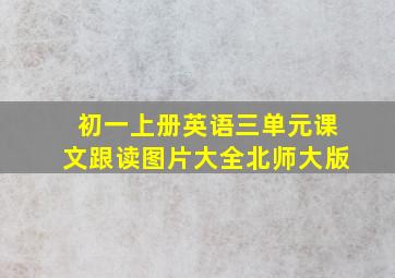 初一上册英语三单元课文跟读图片大全北师大版