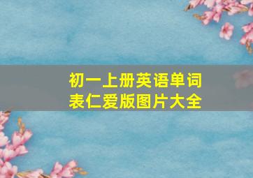 初一上册英语单词表仁爱版图片大全