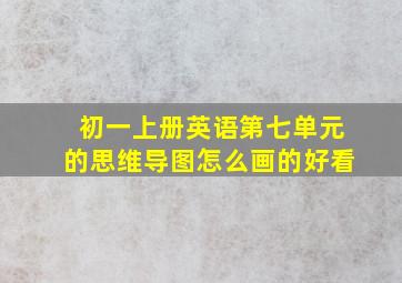 初一上册英语第七单元的思维导图怎么画的好看