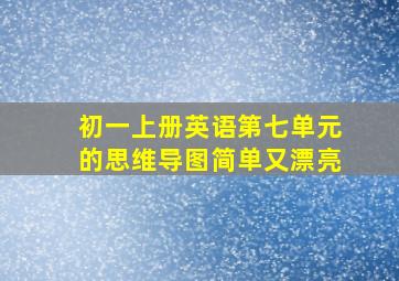 初一上册英语第七单元的思维导图简单又漂亮