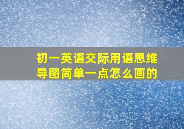 初一英语交际用语思维导图简单一点怎么画的