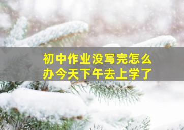 初中作业没写完怎么办今天下午去上学了