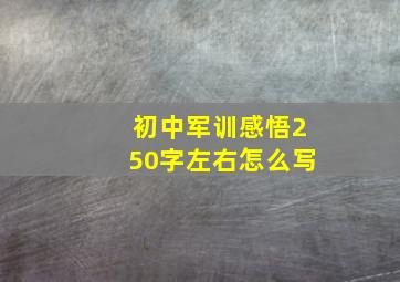 初中军训感悟250字左右怎么写