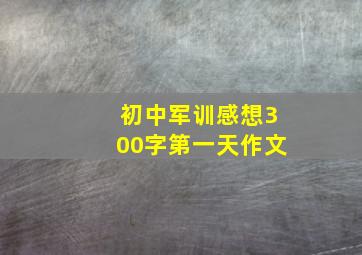 初中军训感想300字第一天作文