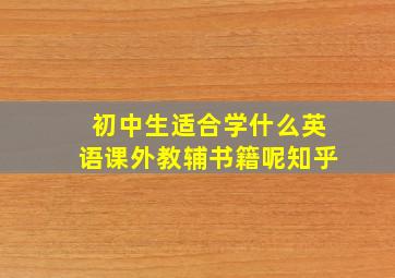 初中生适合学什么英语课外教辅书籍呢知乎