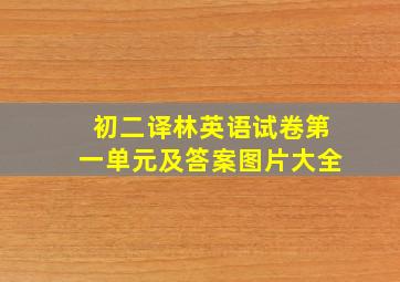 初二译林英语试卷第一单元及答案图片大全