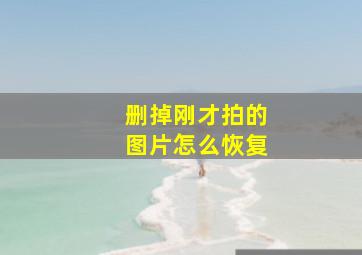 删掉刚才拍的图片怎么恢复