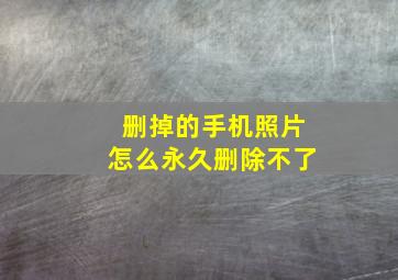 删掉的手机照片怎么永久删除不了