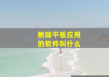 删除平板应用的软件叫什么