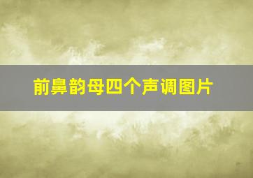 前鼻韵母四个声调图片