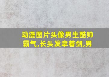 动漫图片头像男生酷帅霸气,长头发拿着剑,男