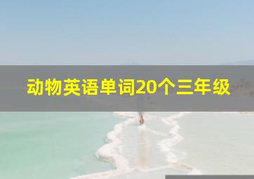 动物英语单词20个三年级