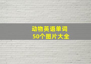 动物英语单词50个图片大全