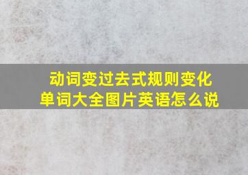 动词变过去式规则变化单词大全图片英语怎么说