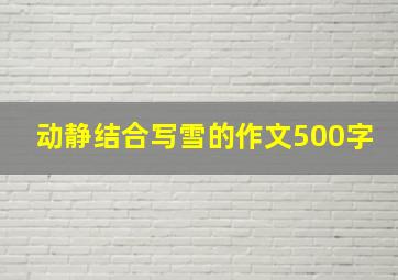 动静结合写雪的作文500字