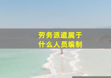 劳务派遣属于什么人员编制