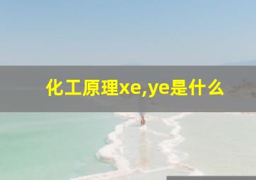 化工原理xe,ye是什么