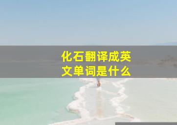 化石翻译成英文单词是什么