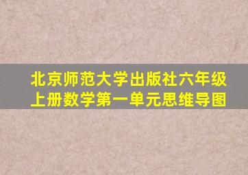 北京师范大学出版社六年级上册数学第一单元思维导图