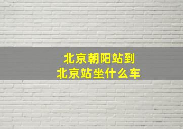 北京朝阳站到北京站坐什么车