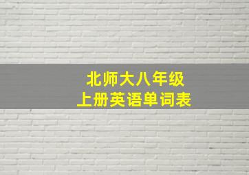 北师大八年级上册英语单词表