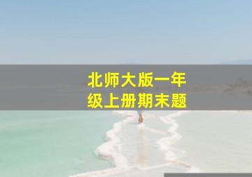 北师大版一年级上册期末题