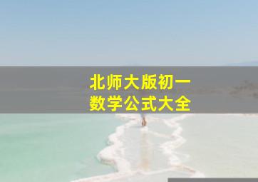 北师大版初一数学公式大全