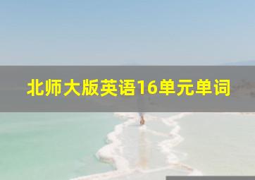 北师大版英语16单元单词